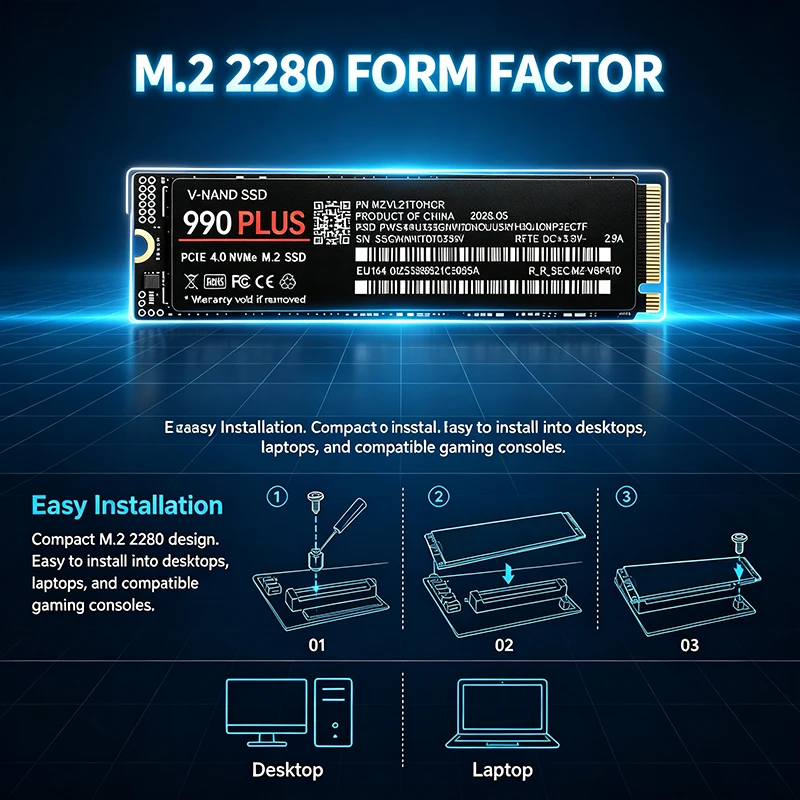 Orijinal 990 Plus M.2 NVMe PCI - M.2 Nvme 4Tb Pcie 4.0 Ssd incelemesi ve fiyatı